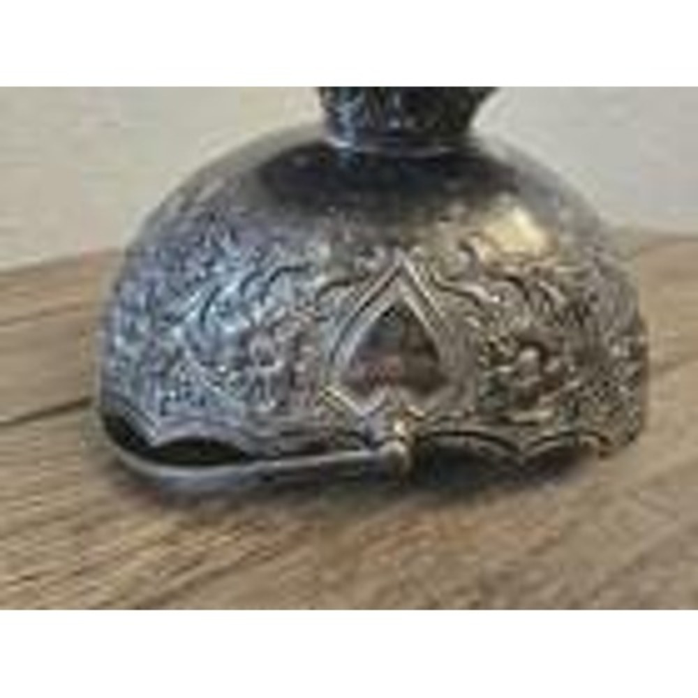 Vintage Silver Plated Oval Basket With Handle Floral Design Regal Victorian 6.5" - Picture 14 of 16